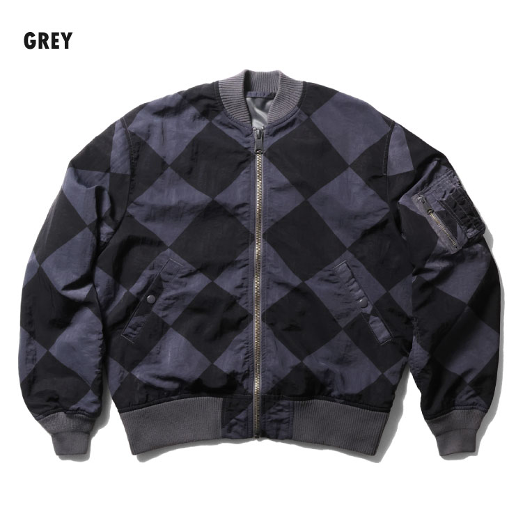 HOUSTON  / ヒューストン 51601 GARMENT DYE NYLON LINECREWMAN MA-1 / ガーメントダイナイロンラインクルーマンMA-1 -全2色- 