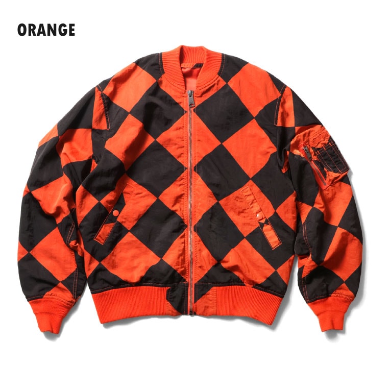 HOUSTON  / ヒューストン 51601 GARMENT DYE NYLON LINECREWMAN MA-1 / ガーメントダイナイロンラインクルーマンMA-1 -全2色- 