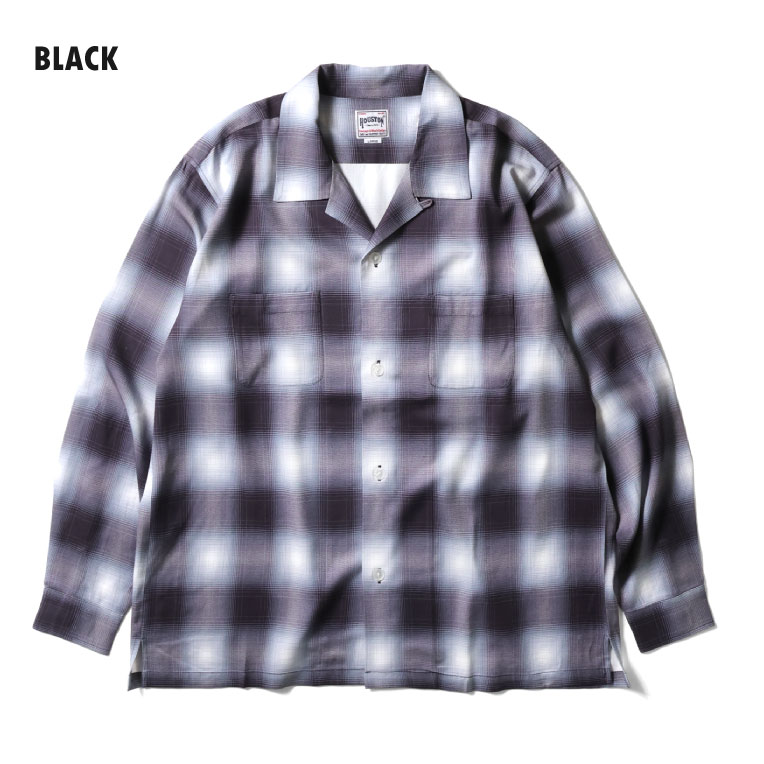 HOUSTON  / ヒューストン 41284 OMBRE CHECK L/S SHIRT / オンブレーチェック長袖シャツ -全7色- 