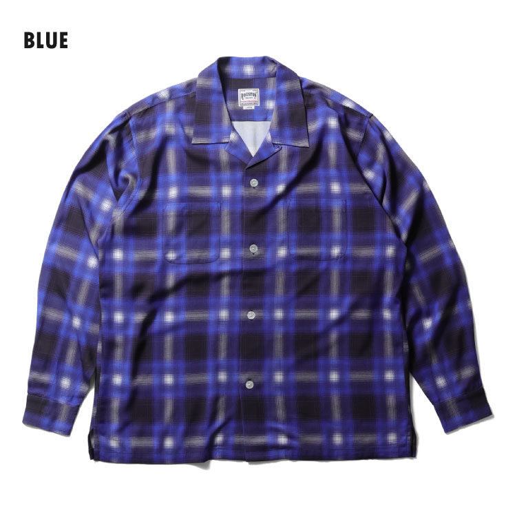 HOUSTON  / ヒューストン 41284 OMBRE CHECK L/S SHIRT / オンブレーチェック長袖シャツ -全7色- 