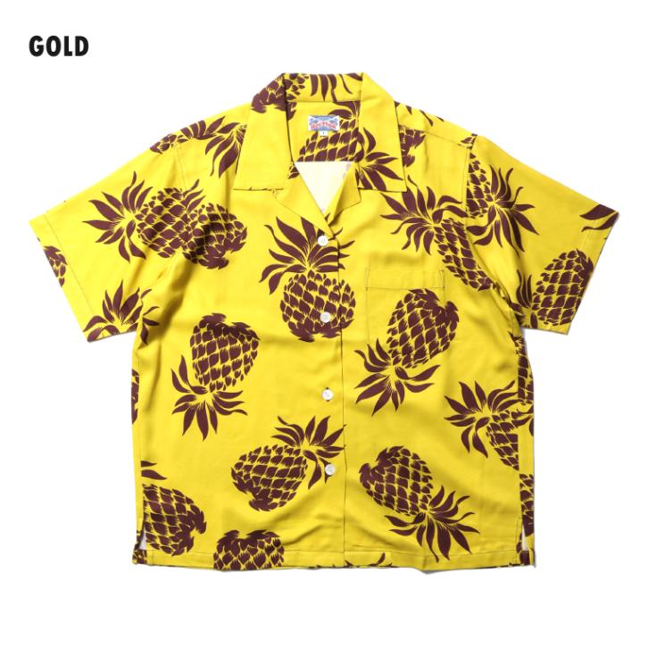 HOUSTON woman / ヒューストン ウーマン 4055W ALOHA SHIRT (PINEAPPLE) / アロハシャツ -全6色- 