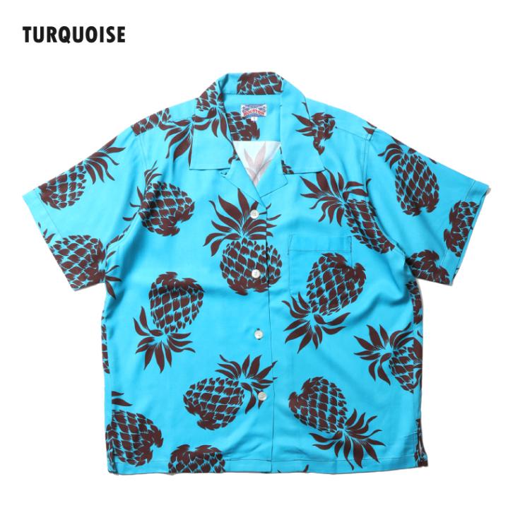 HOUSTON woman / ヒューストン ウーマン 4055W ALOHA SHIRT (PINEAPPLE) / アロハシャツ -全6色- 