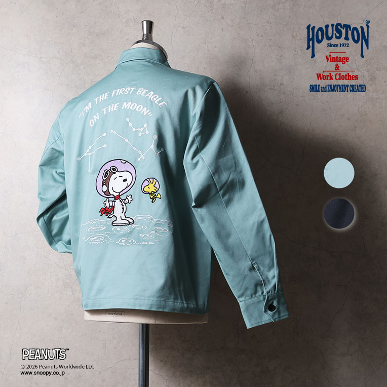 HOUSTON  / ヒューストン 51608 HOUSTON×PEANUTS EMB VIETNAM JACKET(ASTRONAUT) / 刺繍ベトナムジャケット(アストロノーツ) -全2色- 