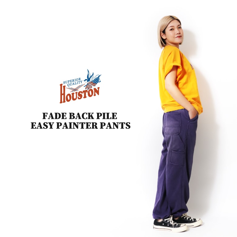 HOUSTON woman / ヒューストン ウーマン 1045W FADE BACK PILE PAINTER PANTS / フェード加工ペインターパンツ -全3色- 