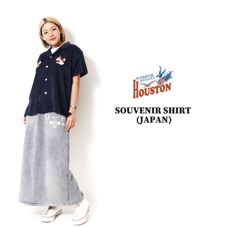HOUSTON woman / ヒューストン ウーマン 4044W SOUVENIR SHIRT (JAPAN) / スーベニアシャツ -全3色- 