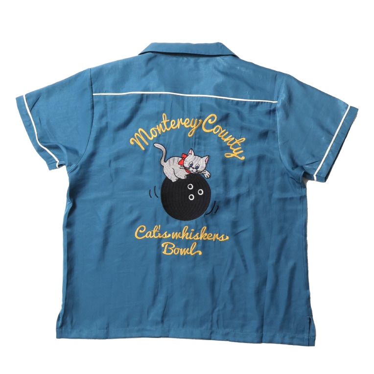 HOUSTON woman / ヒューストン ウーマン 4045W BOWLING SHIRT (CAT) / ボウリングシャツ -全3色- 