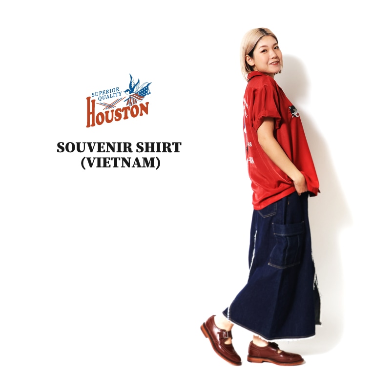 HOUSTON woman / ヒューストン ウーマン 4042W SOUVENIR SHIRT (VIETNAM) / スーベニアシャツ -全3色- 