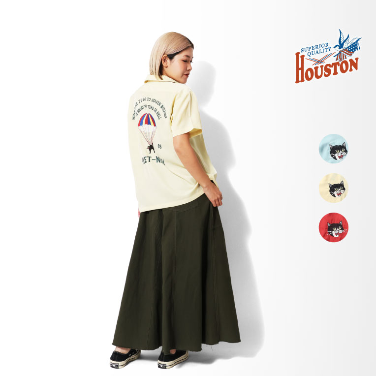HOUSTON woman / ヒューストン ウーマン 4042W SOUVENIR SHIRT (VIETNAM) / スーベニアシャツ -全3色- 