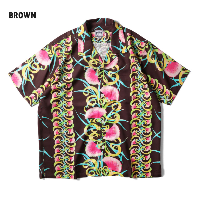 HOUSTON / ヒューストン 41270 ALOHA SHIRT (PINK BOMBAX) / アロハシャツ -全3色- 