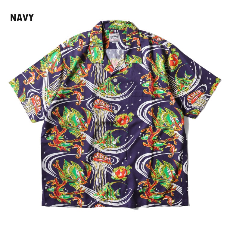 HOUSTON / ヒューストン 41271 ALOHA SHIRT (BUG EYED FISH) / アロハシャツ -全3色- 