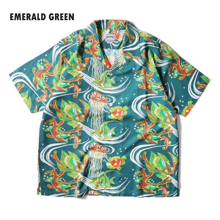 HOUSTON / ヒューストン 41271 ALOHA SHIRT (BUG EYED FISH) / アロハシャツ -全3色- 
