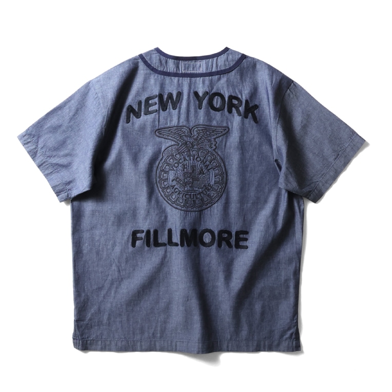 HOUSTON woman / ヒューストン ウーマン 4071W CHAMBRAY BASEBALL SHIRT (FFA) / シャンブレーベースボールシャツ -全2色- 
