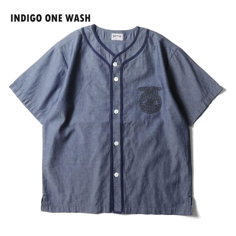 HOUSTON / ヒューストン 41326 CHAMBRAY BASEBALL SHIRT(FFA) / シャンブレーベースボールシャツ -全2色- 