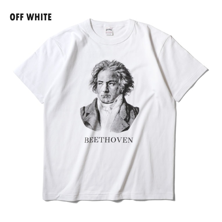 HOUSTON  / ヒューストン 22417 HIGH MESH PRINT TEE(BEETHOVEN) / ハイメッシュプリント半袖Tシャツ -全3色- 