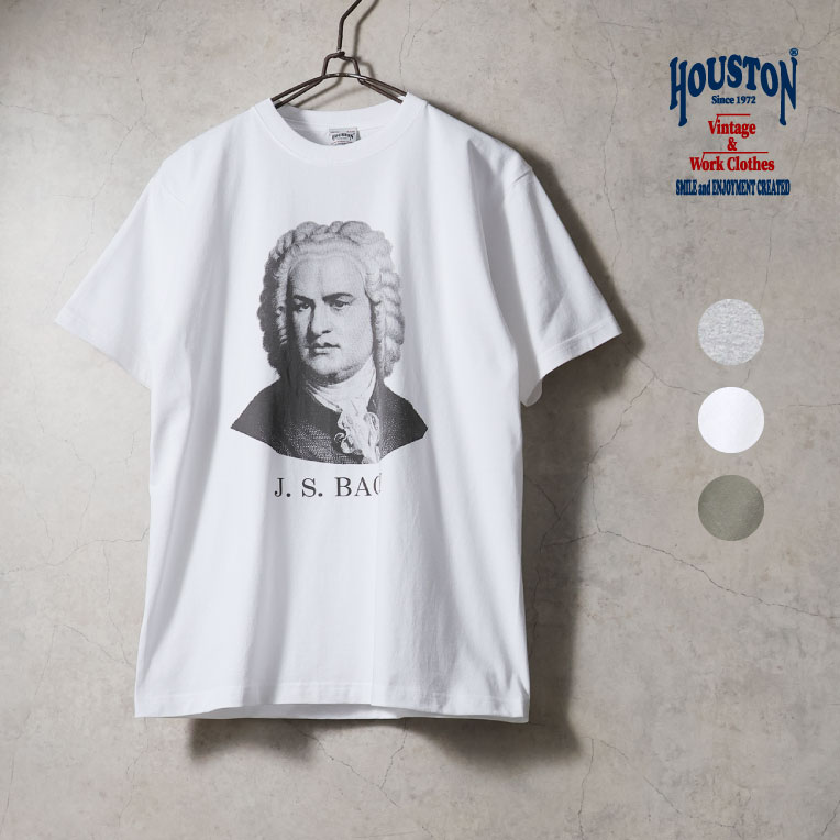 HOUSTON  / ヒューストン 22418 HIGH MESH PRINT TEE(BACH) / ハイメッシュプリント半袖Tシャツ -全3色- 