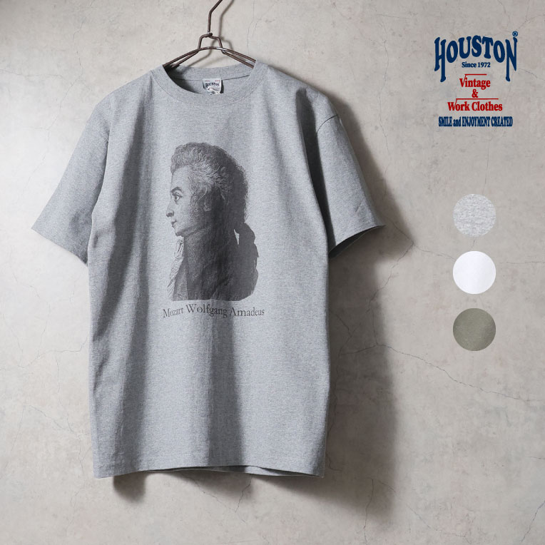 HOUSTON  / ヒューストン 22420 HIGH MESH PRINT TEE(MOZART) / ハイメッシュプリント半袖Tシャツ -全3色- 
