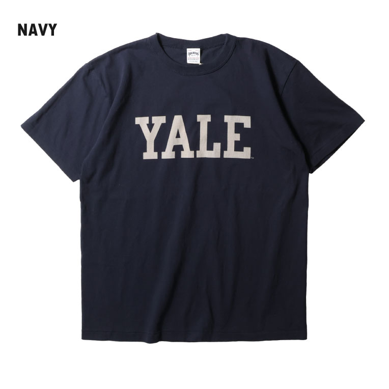 HOUSTON  / ヒューストン 22422 ×YALE PRINT TEE / プリント半袖Tシャツ -全3色- 