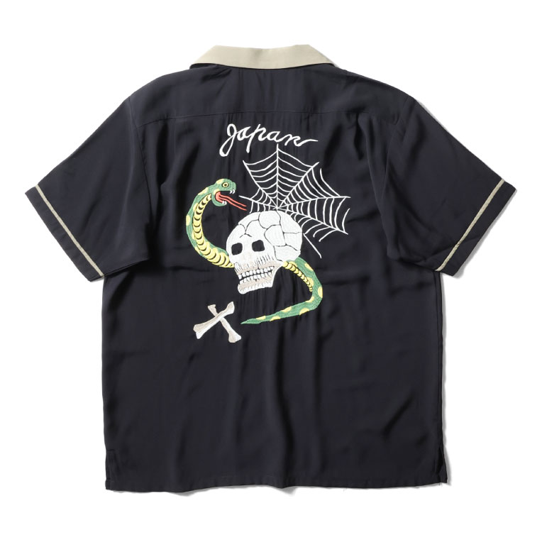 HOUSTON / ヒューストン 41279 SOUVENIR SHIRT (SKULL & SNAKE) / スーベニアシャツ -全3色- 