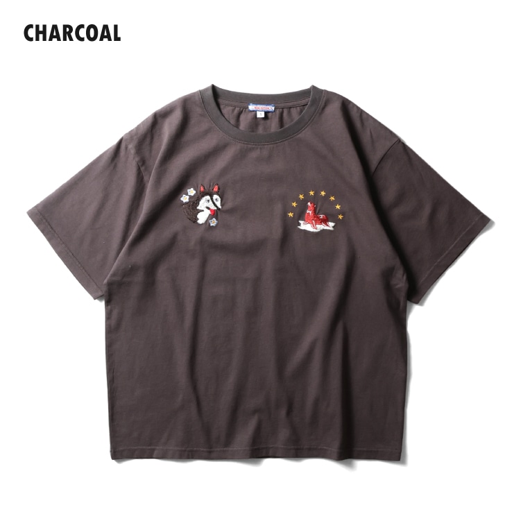 HOUSTON woman / ヒューストン ウーマン 2049W EMBROIDERY TEE (ALASKA) / 刺繍半袖TEE -全4色-