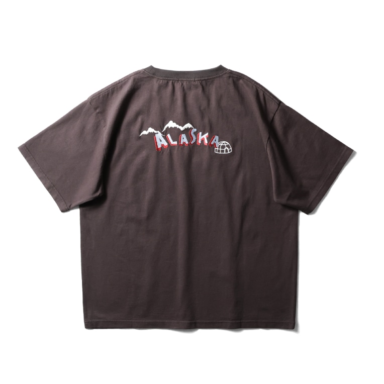 HOUSTON woman / ヒューストン ウーマン 2049W EMBROIDERY TEE (ALASKA) / 刺繍半袖TEE -全4色-