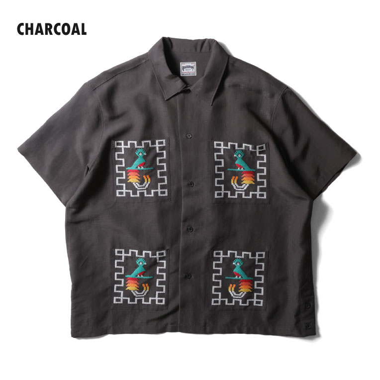 HOUSTON / ヒューストン 41332 LINEN GUATEMALA SHIRT / リネングアテマラシャツ -全3色- 