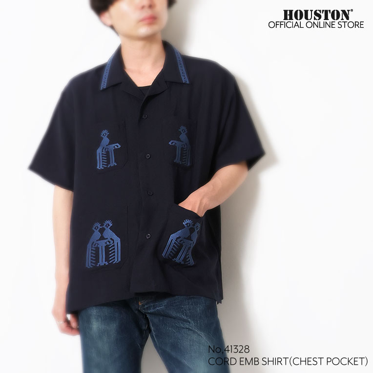 HOUSTON / ヒューストン 41333 LINEN GUATEMALA SHIRT / リネングアテマラシャツ -全3色- 