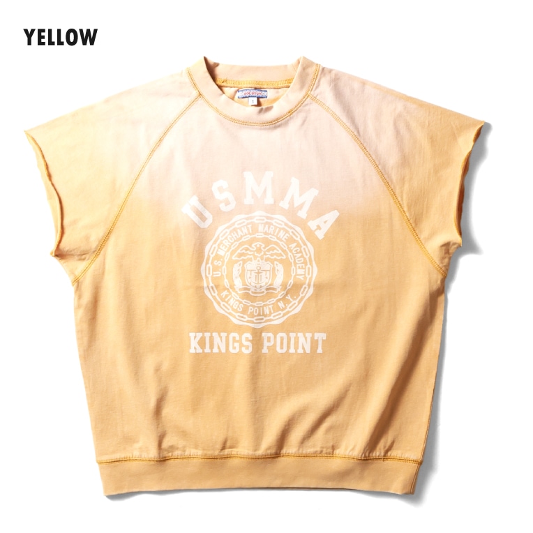 HOUSTON woman / ヒューストン ウーマン 2043W FADE FRENCH SLEEVE TEE / フェード加工フレンチスリーブTEE -全4色-