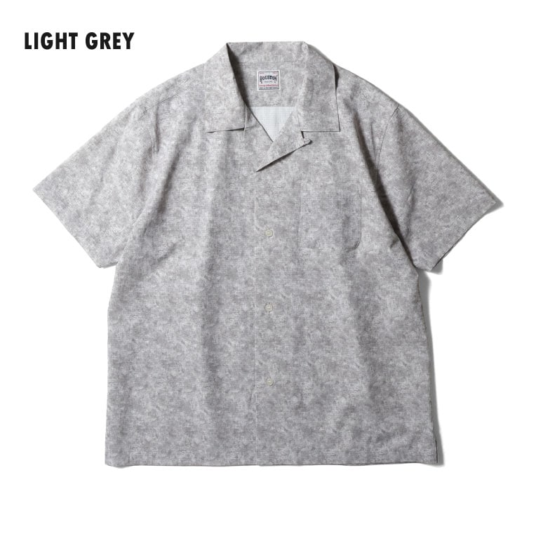 HOUSTON / ヒューストン 41315 VENT NYLON RIP OPEN COLLAR SHIRT(FADE) / ヴェントナイロンリップオープンカラーシャツ -全3色- 