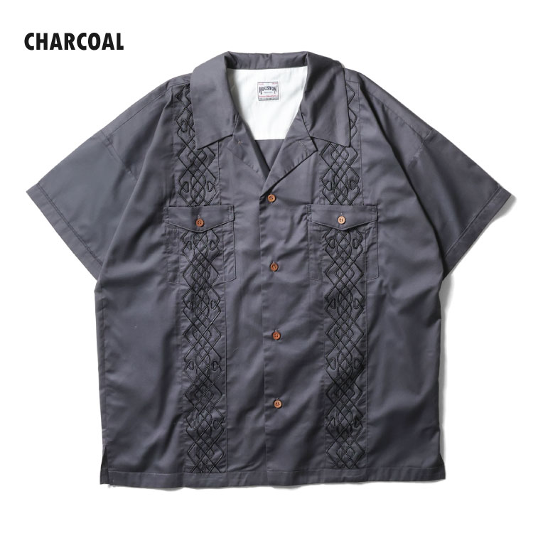 HOUSTON / ヒューストン 41328 CORD EMBROIDERY SHIRT(CHEST POCKET) / コード刺繍シャツ(チェストポケット) -全3色-