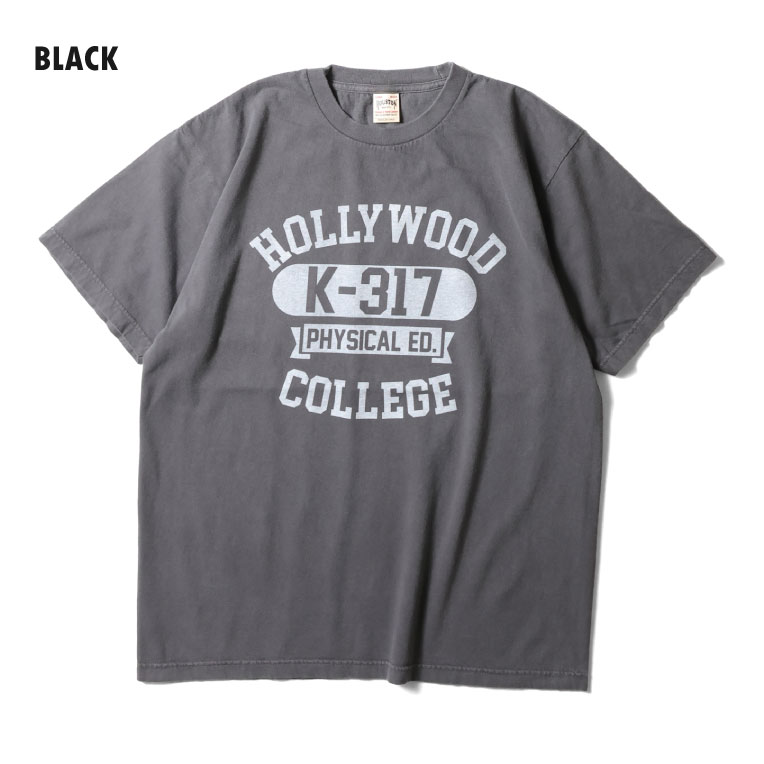 HOUSTON  / ヒューストン 22435 PIGMENT PRINT TEE(HOLLYWOOD) / ピグメントプリント半袖Tシャツ -全3色- 