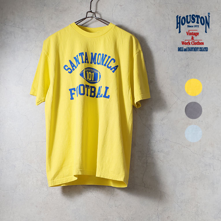 HOUSTON  / ヒューストン 22436 PIGMENT PRINT TEE(SANTA MONICA) / ピグメントプリント半袖Tシャツ -全3色- 