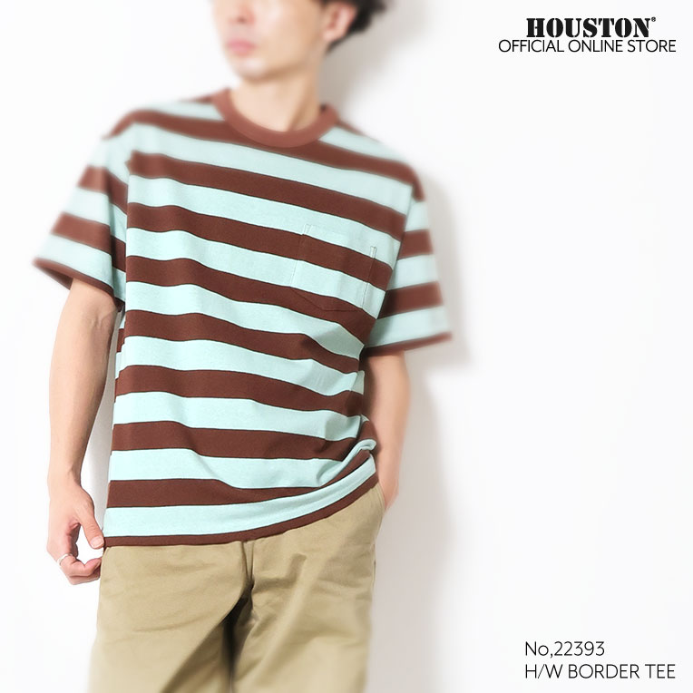 HOUSTON  / ヒューストン 22393 H/W BORDER TEE / ヘビーウェイトボーダー半袖Tシャツ -全4色- 