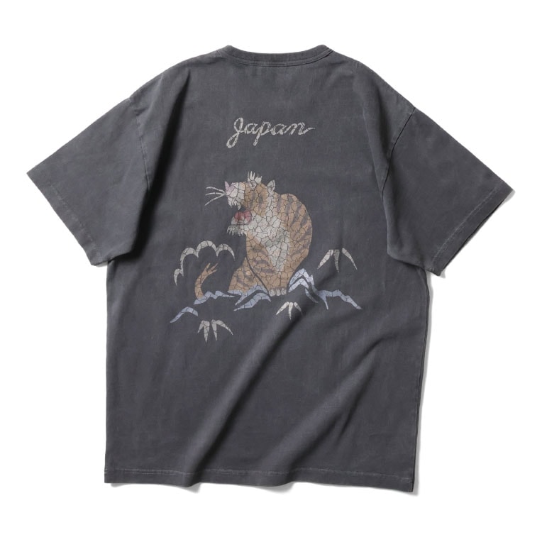 HOUSTON  / ヒューストン 22395 PIGMENT U.S. COTTON PRINT TEE(TIGER) / ピグメントU.S.コットンプリント半袖Tシャツ -全4色- 