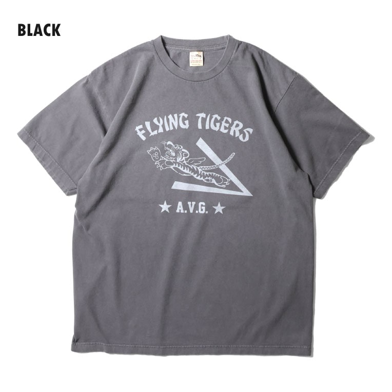 HOUSTON  / ヒューストン 22440 PIGMENT PRINT TEE(FLYING TIGERS) / ピグメントプリント半袖Tシャツ -全3色- 