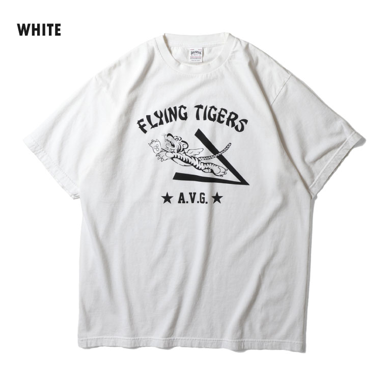 HOUSTON  / ヒューストン 22440 PIGMENT PRINT TEE(FLYING TIGERS) / ピグメントプリント半袖Tシャツ -全3色- 