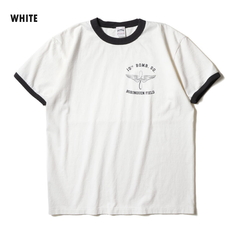HOUSTON  / ヒューストン 22411 PIGMENT PRINT  RINGER TEE(PROP AND WINGS) / ピグメントプリントリンガー半袖Tシャツ -全3色- 
