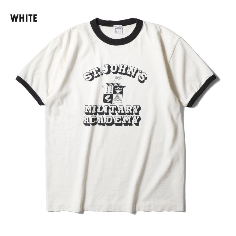 HOUSTON  / ヒューストン 22412 PIGMENT PRINT  RINGER TEE(MILITARY ACADEMY) / ピグメントプリントリンガー半袖Tシャツ -全3色- 