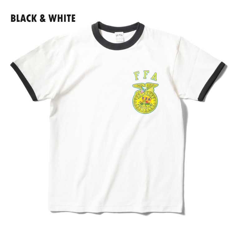 HOUSTON  / ヒューストン 22452 PRINT  RINGER TEE(FFA) / プリントリンガー半袖Tシャツ -全3色- 