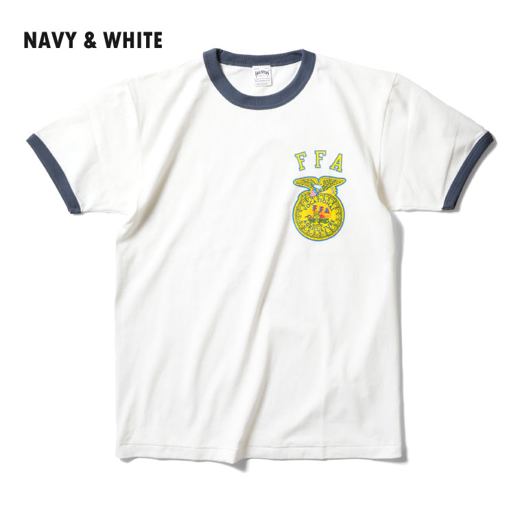 HOUSTON  / ヒューストン 22452 PRINT  RINGER TEE(FFA) / プリントリンガー半袖Tシャツ -全3色- 