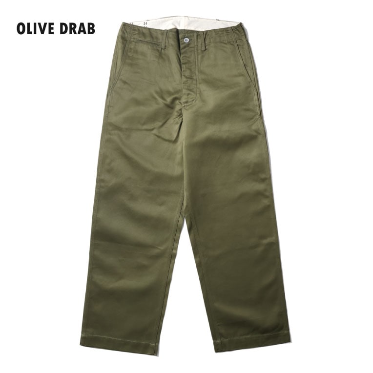 HOUSTON / ヒューストン 10176 U.S.COTTON M-1941 CHINO TROUSER / U.S.コットンチノトラウザー -全3色-  