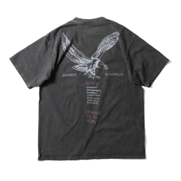 HOUSTON / ヒューストン 22423 PIGMENT PRINT TEE (ARMY) / ピグメントプリント半袖Tシャツ (アーミー) -全4色- 