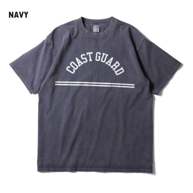 HOUSTON / ヒューストン 22424 PIGMENT PRINT TEE (COAST GUARD) / ピグメントプリント半袖Tシャツ (コーストガード) -全4色- 