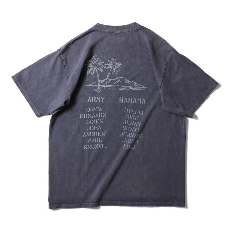 HOUSTON / ヒューストン 22424 PIGMENT PRINT TEE (COAST GUARD) / ピグメントプリント半袖Tシャツ (コーストガード) -全4色- 