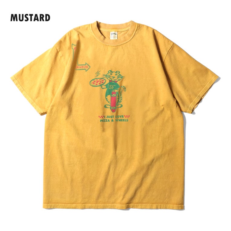 HOUSTON / ヒューストン 22427 PIGMENT PRINT TEE (TIGER) / ピグメントプリント半袖Tシャツ (タイガー) -全4色- 