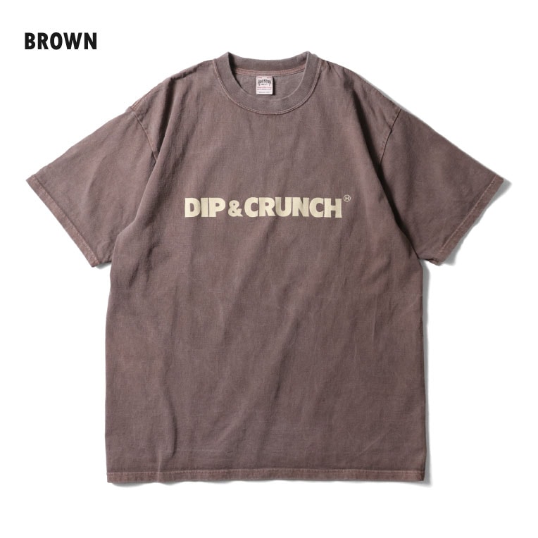HOUSTON / ヒューストン 22428 PIGMENT PRINT TEE (DIP&CRUNCH) / ピグメントプリント半袖Tシャツ (ディップ&クランチ) -全4色- 