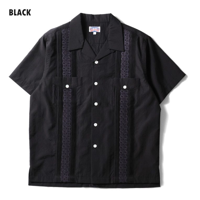 HOUSTON woman / ヒューストン ウーマン 4061W EMB CUBA SHIRT (BOTANICAL) / 刺繍キューバシャツ -全3色- 