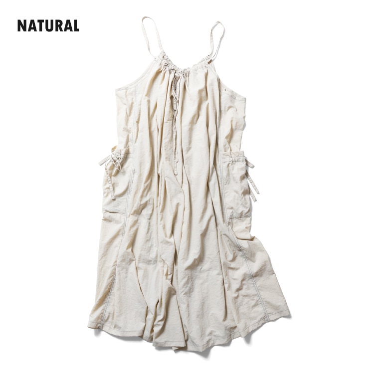 HOUSTON woman / ヒューストン ウーマン 4052W NYLON CAMISOLE DRESS / ナイロンキャミソールドレス -全4色-