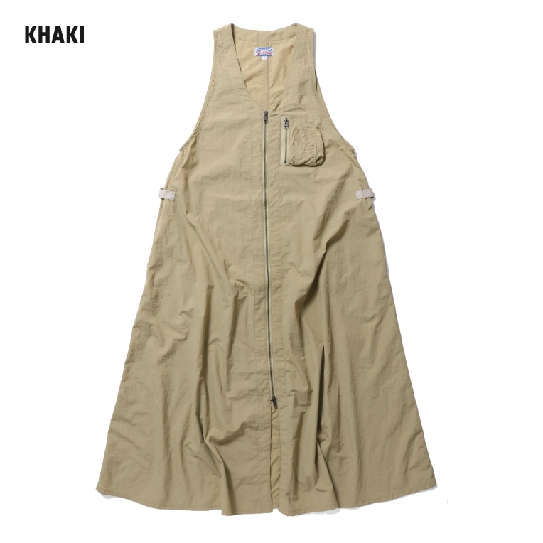 HOUSTON woman / ヒューストン ウーマン 4053W NYLON MILITARY VEST DRESS / ナイロンミリタリーベストドレス -全3色-