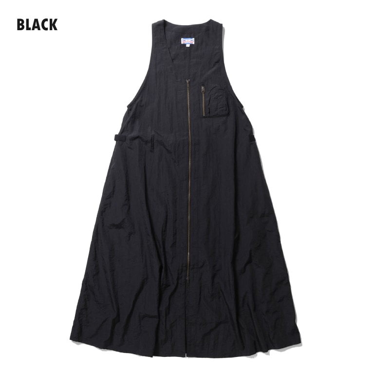 HOUSTON woman / ヒューストン ウーマン 4053W NYLON MILITARY VEST DRESS / ナイロンミリタリーベストドレス -全3色-