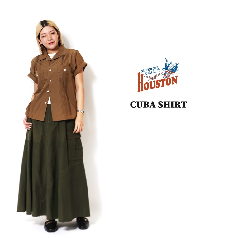 HOUSTON woman / ヒューストン ウーマン 4060W CUBA SHIRT / キューバシャツ -全4色-